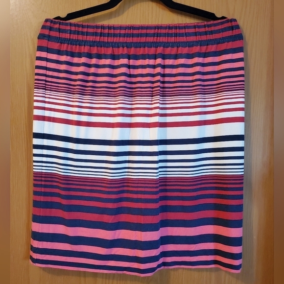 LOFT Pink Barbiecore Striped Skirt Size M - Picture 2 of 4